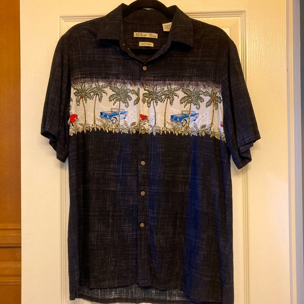 Vintage Shirt with Vintage Car Banner by Batik Bay